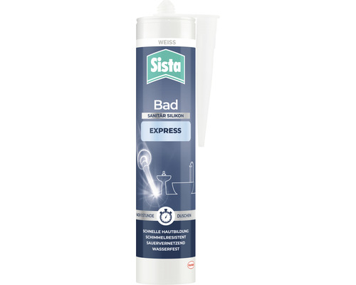 Silicone express Sista pour salle de bains blanc 280 ml Cartouche Sista Bain Sanitaire Silicone Express