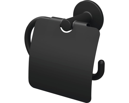Support de papier toilette avec couvercle Lenz NERO noir Support de papier toilette avec couvercle Lenz NERO noir