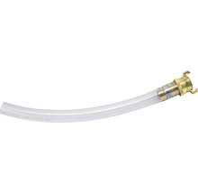 Klarer PVC-Schlauch mit Messingkupplung