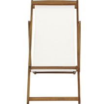 Holzliegestuhl mit Stoffbezug