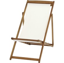 Holzliegestuhl mit Stoffbezug