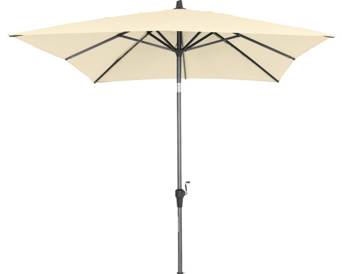 Parasol de jardin rectangulaire avec mécanisme à manivelle