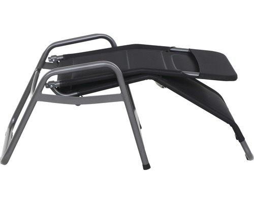 Fauteuil relax pliant avec cadre en acier et revêtement en textile