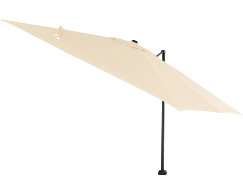 Parasol rectangulaire déporté avec structure noire