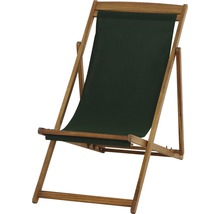 Holzliegestuhl mit Stoffbespannung