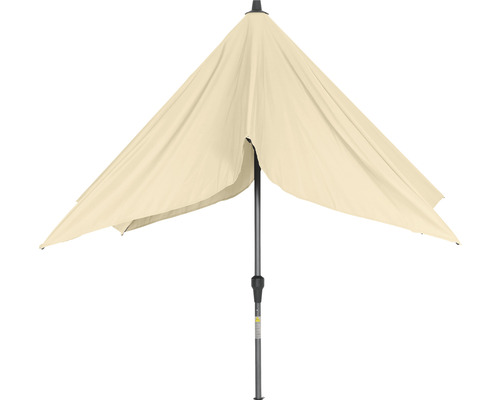 Parasol à mât central avec toile claire