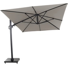 Parasol déporté avec toit rectangulaire et pied stable