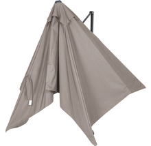 Parasol déporté beige avec support noir