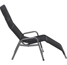 Chaise longue de jardin avec dossier et repose-pieds réglables