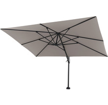 Parasol rectangulaire avec armature et pied de parasol