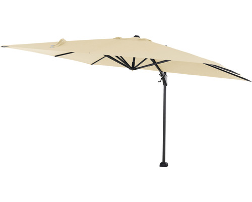 Parasol rectangulaire avec mécanisme à manivelle