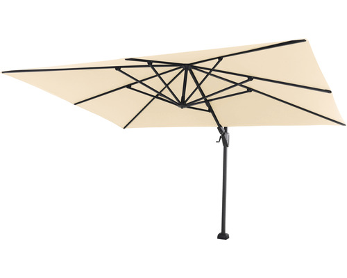 Parasol rectangulaire avec manivelle et structure