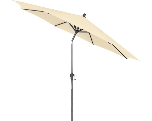 Parasol rectangulaire avec manivelle et structure métallique pour l''extérieur