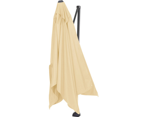 Parasol déporté fermé avec support