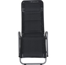 Chaise longue de jardin avec dossier réglable et revêtement textile