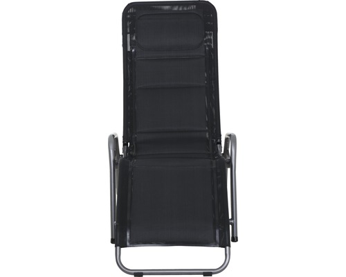 Chaise longue de jardin avec dossier réglable et revêtement textile