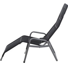 Fauteuil de jardin avec dossier et repose-pieds réglables