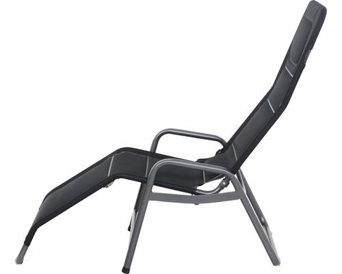 Fauteuil de jardin avec dossier et repose-pieds réglables