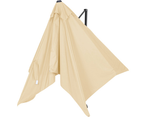 Parasol excentré beige avec structure noire