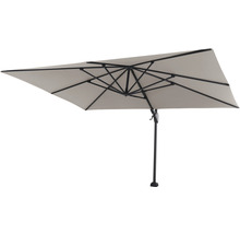 Parasol déporté rectangulaire avec manivelle et structure métallique