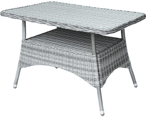 Table de jardin en rotin avec rangement