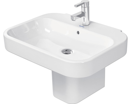 Lavabo en céramique avec robinet et siphon