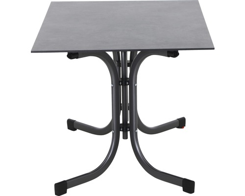 Table de jardin carrée avec structure en métal