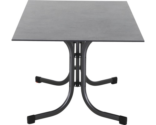 Table de jardin carrée avec structure en métal et plateau