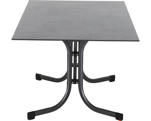 Table de jardin carrée avec structure en métal
