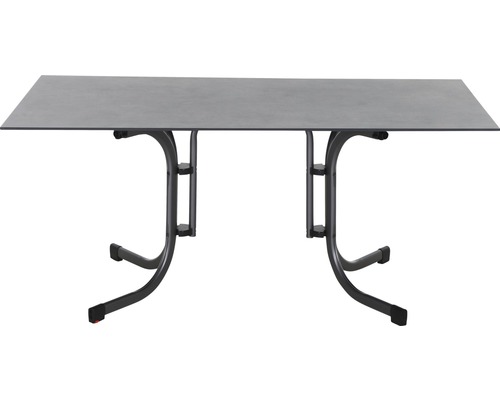 Table pliante avec structure en métal et plateau de table