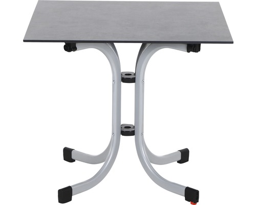 Table pliante carrée avec structure en acier