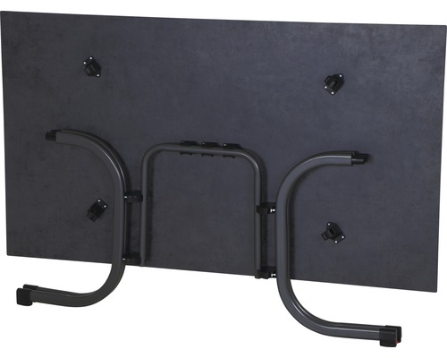 Dessous d''une table avec structure métallique