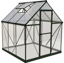 Serre Palram – Canopia Hybrid 6x6 avec rayonnage pour charges lourdes et fondation 185 x 186 cm vert