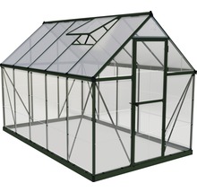 Serre Palram – Canopia Hybrid 6x10 avec rayonnage pour charges lourdes et fondation 185 x 306 cm vert
