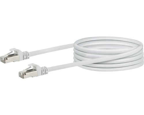 Câble réseau CAT 6 SF/UTP 2 connecteurs RJ45 2,5 m blanc Schwaiger CKB6025052