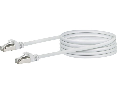 Câble réseau CAT 6 SF/UTP 2 connecteurs RJ45 5 m blanc Schwaiger CKB6050052
