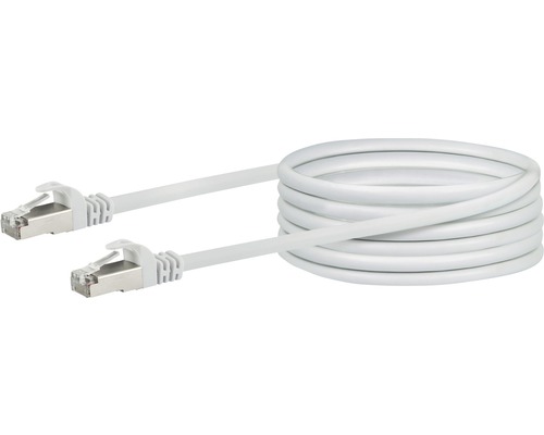 Câble réseau CAT 6 SF/UTP 2 connecteurs RJ45 10 m blanc Schwaiger CKB6100052