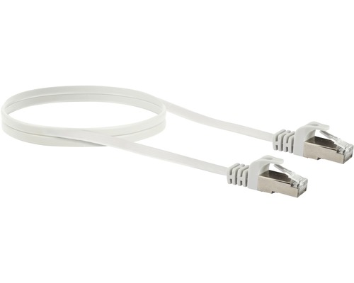 Câble réseau plat CAT 6 U/FTP, 1,5 m blanc Schwaiger CKF615532