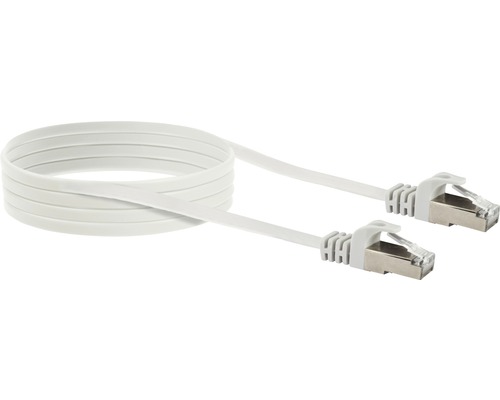 Câble réseau plat CAT 6 U/FTP, 5 m blanc Schwaiger CKF650532