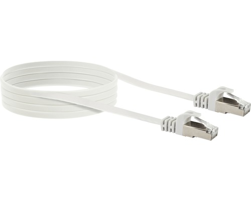 Câble réseau plat CAT 6 U/FTP, 10 m blanc Schwaiger CKF6100532-0