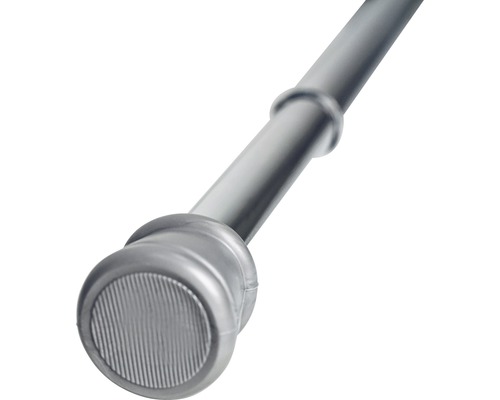 Tringle autobloquante télescopique chrome 125-220 cm Ø 23/26mm Barre télescopique en métal avec embout
