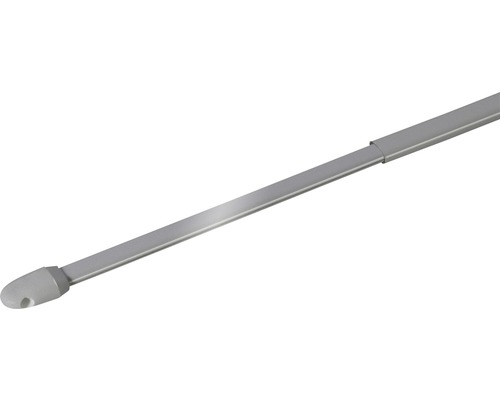 Barre de vitrage télescopique simple argent 100-190 cm Ø 10 mm 2 pces