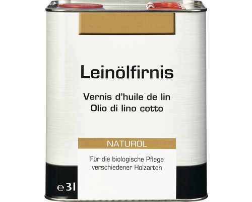 Vernis d’huile de lin NEUTRAL incolore 3 l