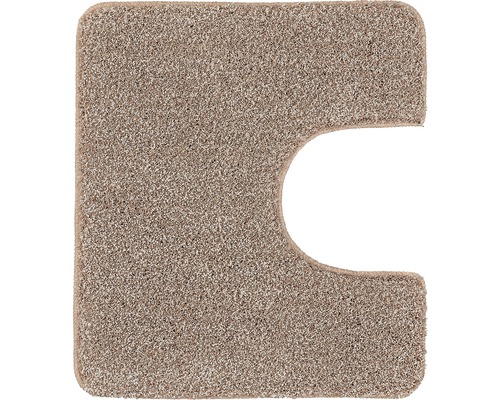 Tapis de contour de WC Kleine Wolke Seattle 55 x 50 cm taupe Tapis de toilette en textile