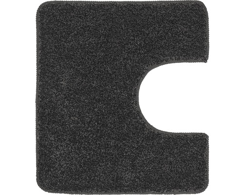 Tapis de contour de WC Kleine Wolke Seattle 55 x 50 cm ardoise Tapis de toilette anthracite en textile