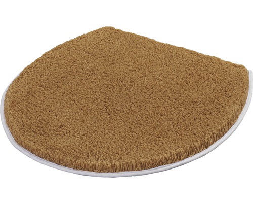 Housse d'abattant WC Kleine Wolke Soft 47 x 50 cm toffee Marche d''escalier de tapis demi-ronde