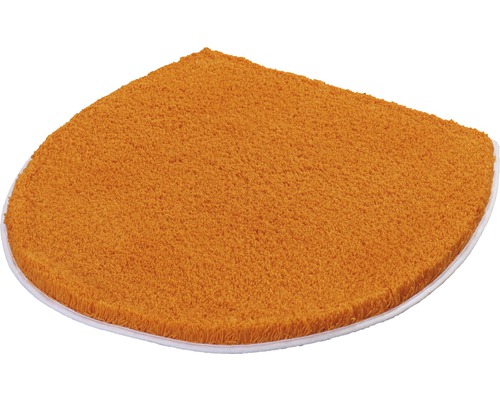 Housse d'abattant WC Kleine Wolke Soft 47 x 50 cm safran Tapis de bain demi-lune en textile