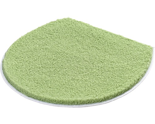 Housse d'abattant WC Kleine Wolke Soft 47 x 50 cm tilleul Tapis de bain vert en demi-cercle avec bordure blanche