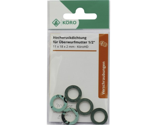 Joint haute pression pour écrou-raccord, 1/2 pouce, en paquet