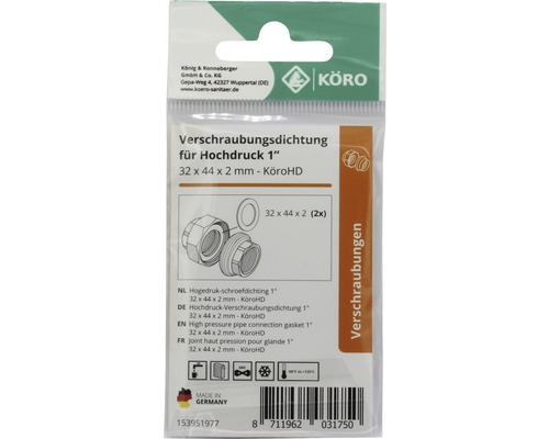 Hochdruck Verschraubungsdichtung 1 Zoll, 32 x 44 x 2 Millimeter von Köro